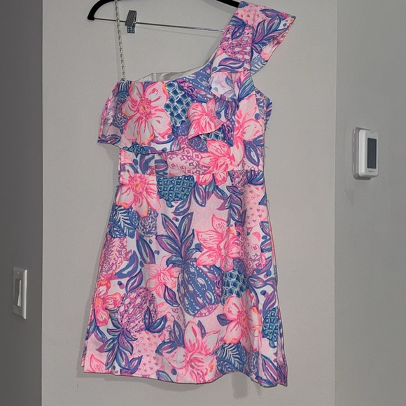 Kipton One-Shoulder Dress with Hidden Shorts - Picture 3 of 4